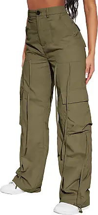 Blooming Jelly Women's Cargo Pants Y2K High Waist Parachute Pants