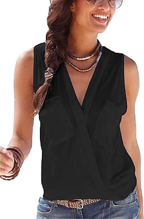 Tops for Sexy Womens V Neck Tank Tops Summer Casual Sleeveless Shirts Loose Blouses 