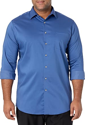 Van Heusen mens Tall Fit Ultra Wrinkle Free Flex Collar Stretch (Big and Tall) Dress Shirt, Smokey Blue, 20 Neck 35 -36 Sleeve US