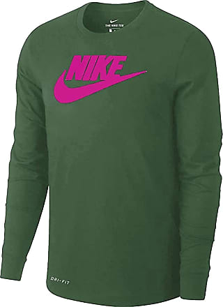 Farfetch Men Clothing T-shirts Long Sleeved T-shirts Green Logo-print long-sleeved T-shirt 