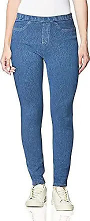 No Nonsense Women's Plus Size Classic Leggings-Jeggings Real Back Pockets,  High Waisted Stretch Jeans, Dark Denim, 1X