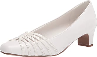 Easy Street Womens Pump, White, 6.5 X-Wide