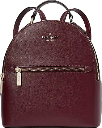 Kate Spade Perry Saffiano Leather Deep Berry Dome Crossbody Bag