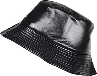 Chapeau de Pluie Femme Réversible avec Imprimé Léopard en Simili Cuir -  Casquettes Bonnets