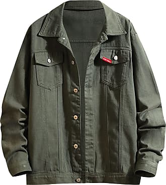 Jean Jacket for Men, Classic Ripped Slim Denim Jacket Mens Trucker Jacket  Coat Cowboy Cut Western Denim Jacket Outwear(Army Green,M) at Amazon Men's  Clothing store