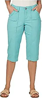 Massio Women's Size 6 Long Capris Pants Blue Slacks Flat Front