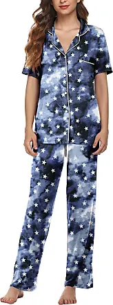Avidlove Women Pajamas Set Notch Collar Soft Sleepwear Pjs Short