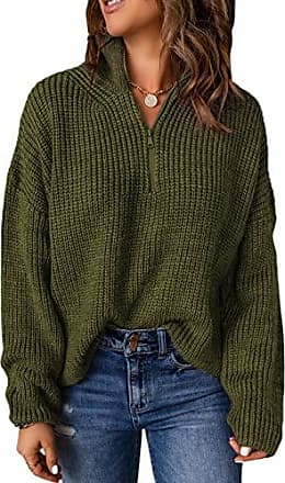 langärmlig Essentials Damen Klassischer Schnitt weicher Pullover mit Rundhalsausschnitt 