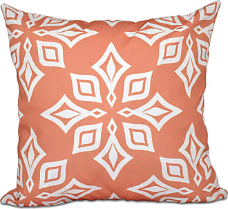 Coral Decorative Holiday Pillow E by design PHGN651OR15-20 20 x 20 inch Geometric Print