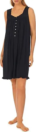 Eileen West Sleeveless Short Jersey Nightgown in Black