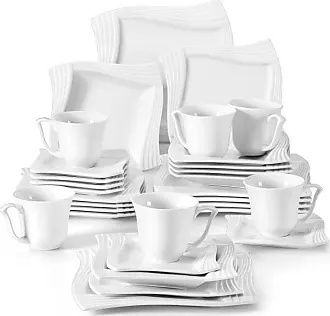 MALACASA Série RAFA Service de Table Porcelaine pour 8 Personnes