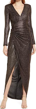 Compare Prices for Metallic Embellished Twist Neck Gown in Taupe at ...