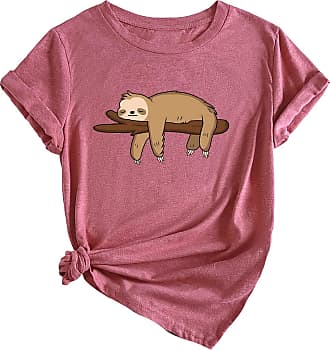 SOLY HUX Women's Cartoon Bear Print Short Sleeve Tee Casual Summer T Shirt  Top Bear Black Brown XS at  Women's Clothing store