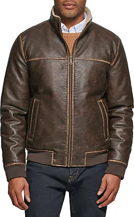 Tommy cheapest Hilfiger Men's Heavy Leather Coat Size Large