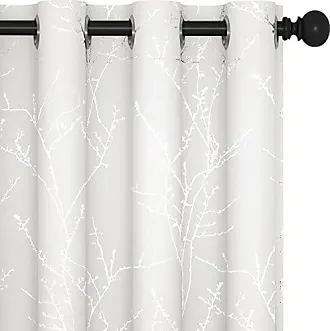 Branch good Grey Blackout Curtains 63inch Foil Gold Tree Curtains for Bedro