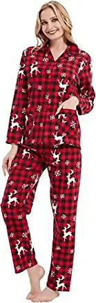 Global Femme Pyjama Flanelle Manches Long Ensembles De Pyjama Coton Chemises De Nuit Bouton