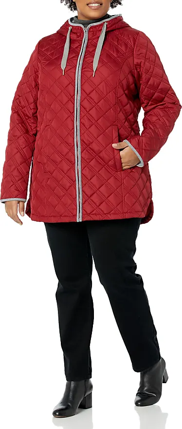 EVANS Womens Plus Size Coat Multi Stitch Quilted Jackets, Carmine, 34-36  from £97.67 - on Stylight