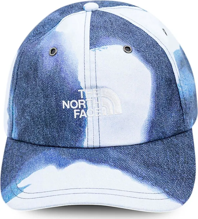 Selling Supreme TNF 6-panel bleached denim camp cap