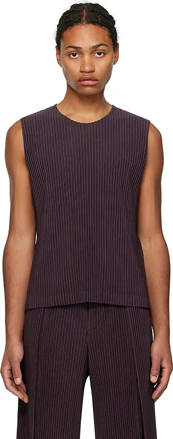 Compare prices for Homme Plissé Issey Miyake Purple Tailored Pleats 2 Tank  Top Brown- | Stylight