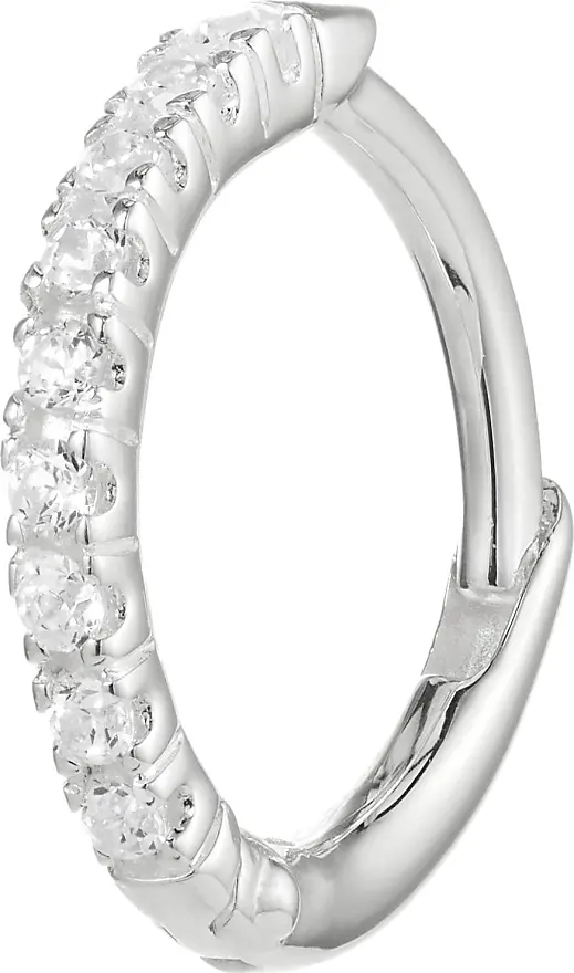 Vergleiche Preise für Thomas Sabo Damen Ohrringe Einzel Creole Weiße Steine Silber  925 Sterling Silber CR658-051-14 - Thomas Sabo | Stylight