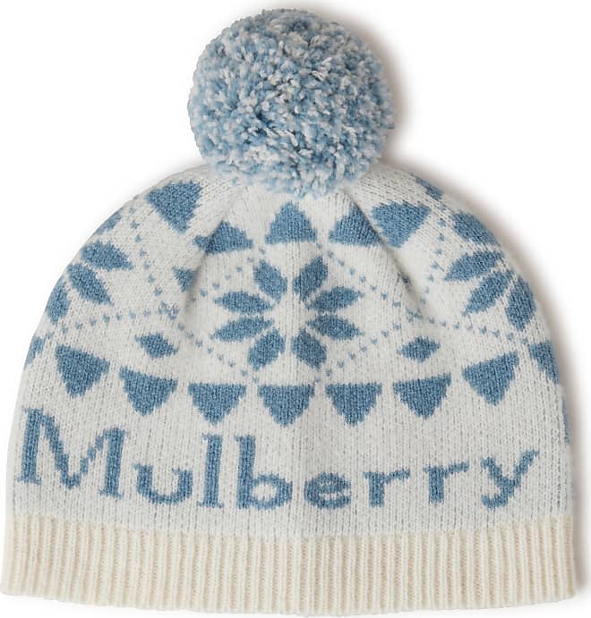 Compare Prices for Womens Mulberry FairIsle Knit Beanie - Poplin Blue ...