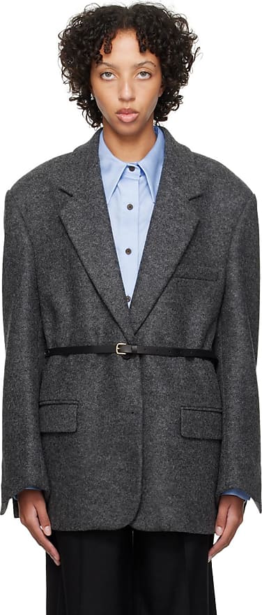Compare Prices for Gray Belted Blazer - Recto | Stylight
