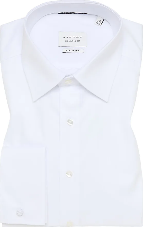 Vergleiche Preise für Langarmhemd ETERNA COMFORT FIT Gr. 40, Normalgrößen,  weiß Herren Hemden Langarm - Eterna | Stylight