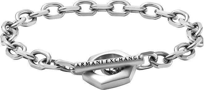 Preise Edelstahl Armani für Herren-Gliederarmband - schwarz, A|X Exchange Vergleiche Stylight AXG0105001 |
