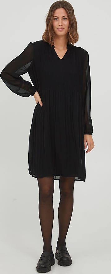 Damen FRANSA - Fransa Stylight Blusenkleid (black) US-Größen, Preise - für FRDAJAPLISSE 2 L, Fransa Kleider 20609988 Vergleiche Gr. Blusenkleider | schwarz Dress