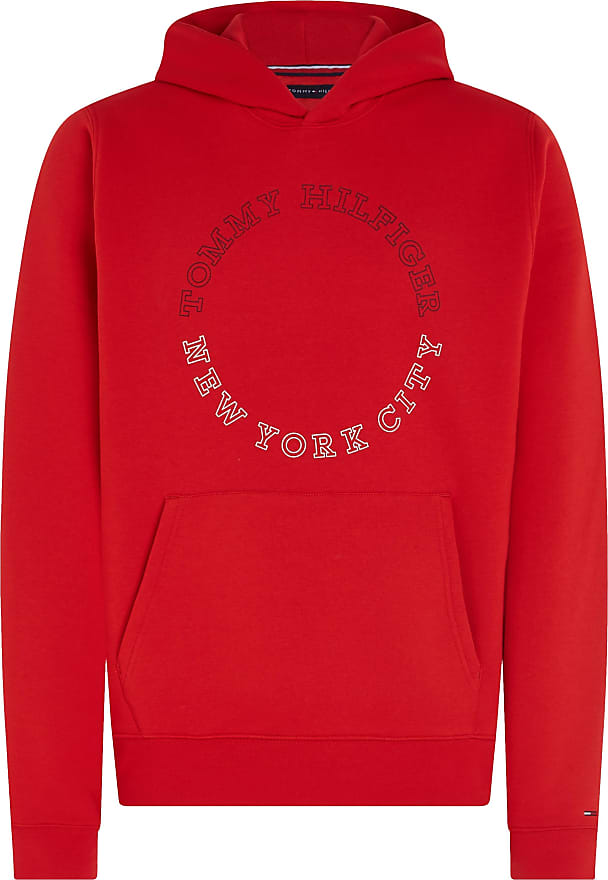 Sweatshirts rot Preise Tommy (fireworks) für Kapuzensweatshirt HILFIGER | Herren Hilfiger TOMMY MONOTYPE HOODY Stylight XXXL, - Vergleiche ROUNDALL Gr.