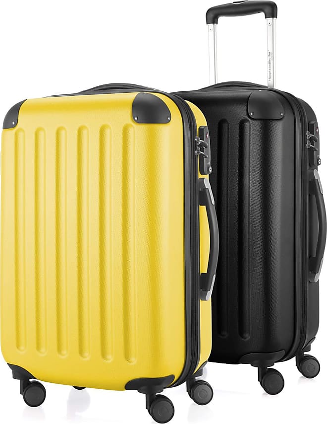 Vergleiche Preise für Spree HAUPTSTADTKOFFER 2er Handgepäck TSA, | cm Koffer-Set 55 Stylight - - Hartschale, Gelb-Schwarz mit Volumenerweiterung