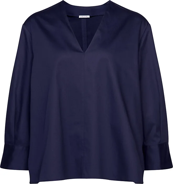 Vergleiche Preise für Klassische Bluse SEIDENSTICKER Schwarze Rose Gr. 48,  blau (dunkelblau) Damen Blusen langarm Tunika Uni - Seidensticker | Stylight