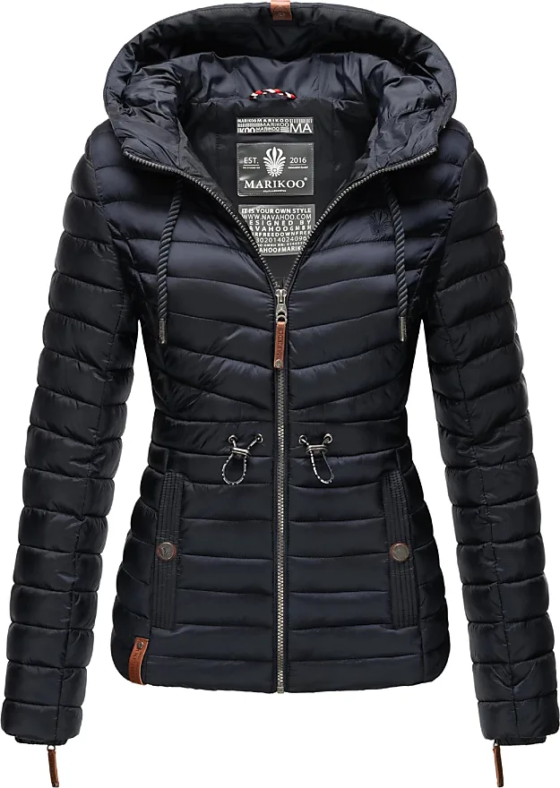 Stylight Marikoo Gr. für | Damen M leichte Aniyaa Pink - Kapuze Preise Übergangsjacke mit Vergleiche Stepp-Jacke