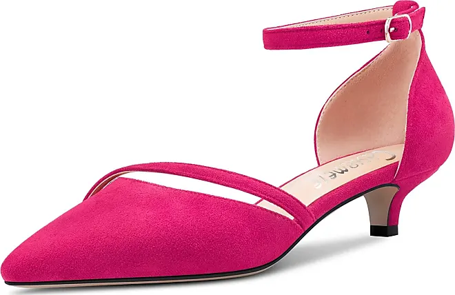 Pink pumps low heel best sale