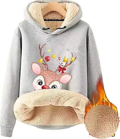 Generic Sweat Capuche De No L Pour Femmes Doux Et Chaud Pull Capuche En Polaire