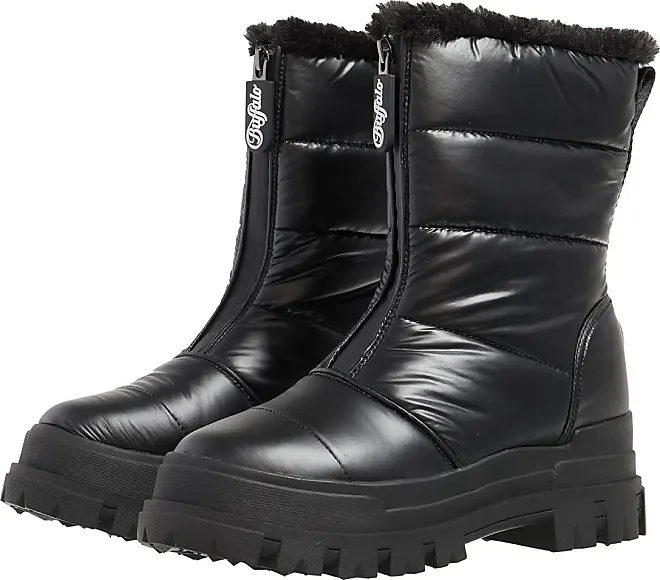 Buffalo outlet Stiefeletten Boots Leder schwarz Gr 38