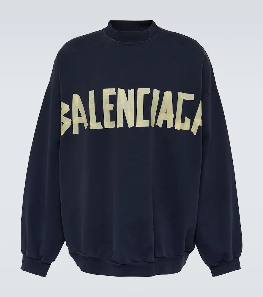 Balenciaga black crew shops neck