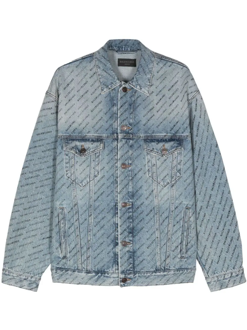 Balenciaga tailored denim jacket - Blue