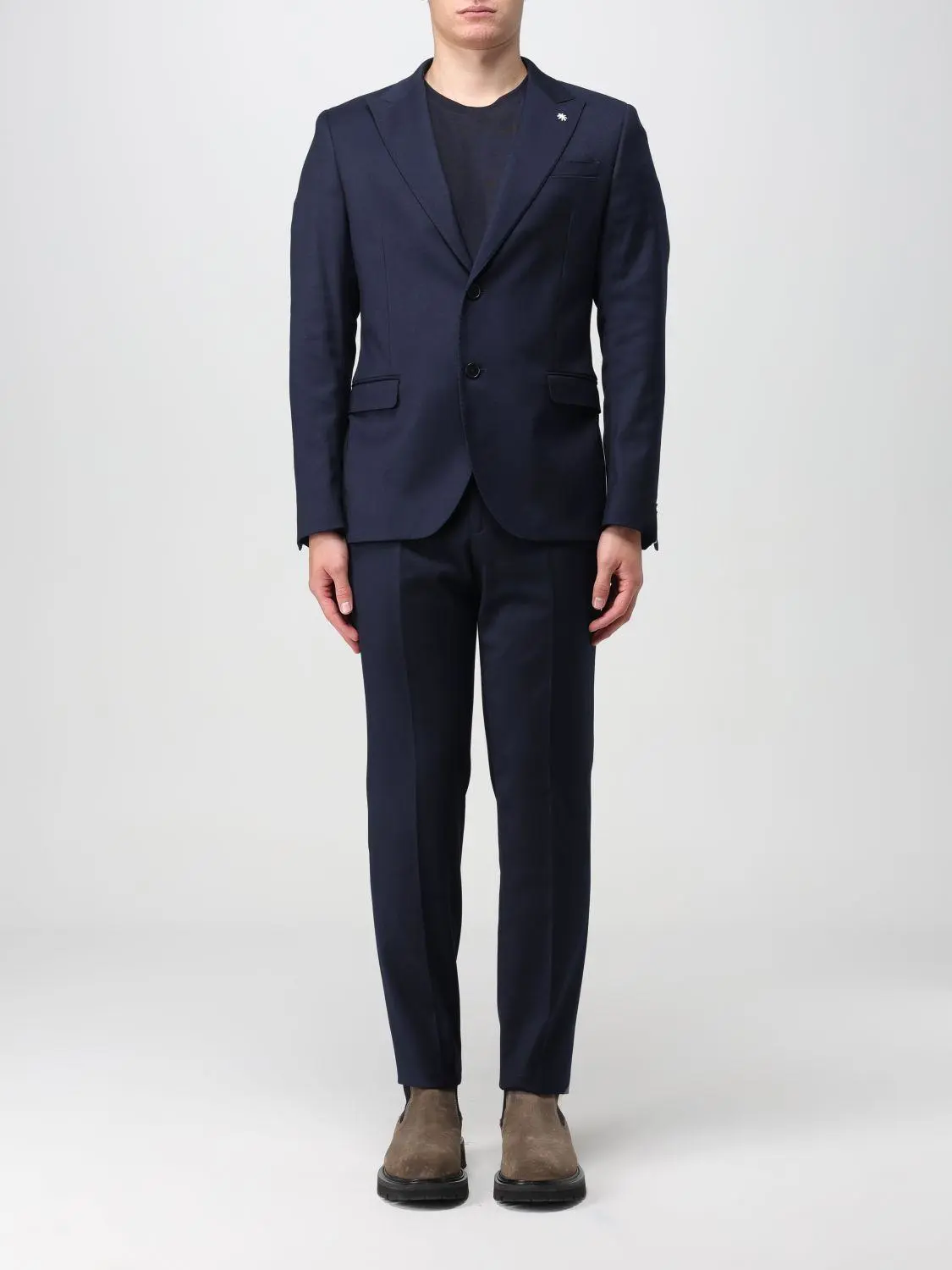 Manuel Ritz peak-lapels single-breasted suit - Black