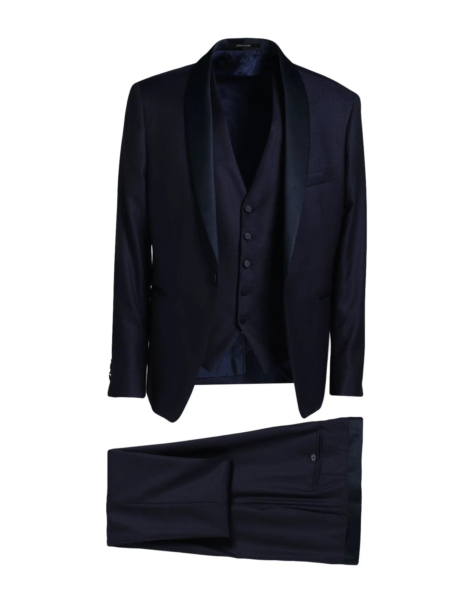 Tagliatore single-breasted checked wool suit - Blue