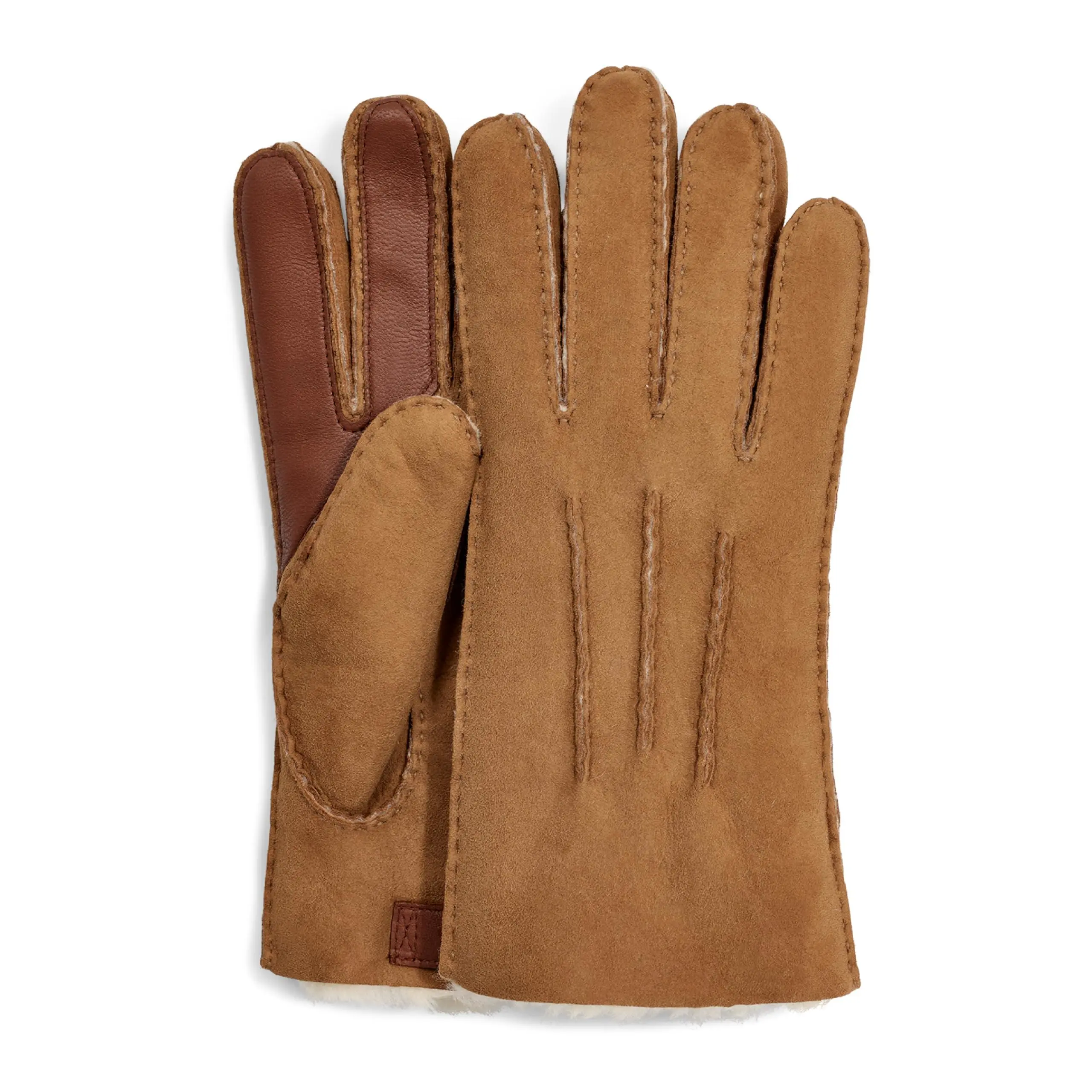 Parajumpers logo-print sheepskin gloves - Green