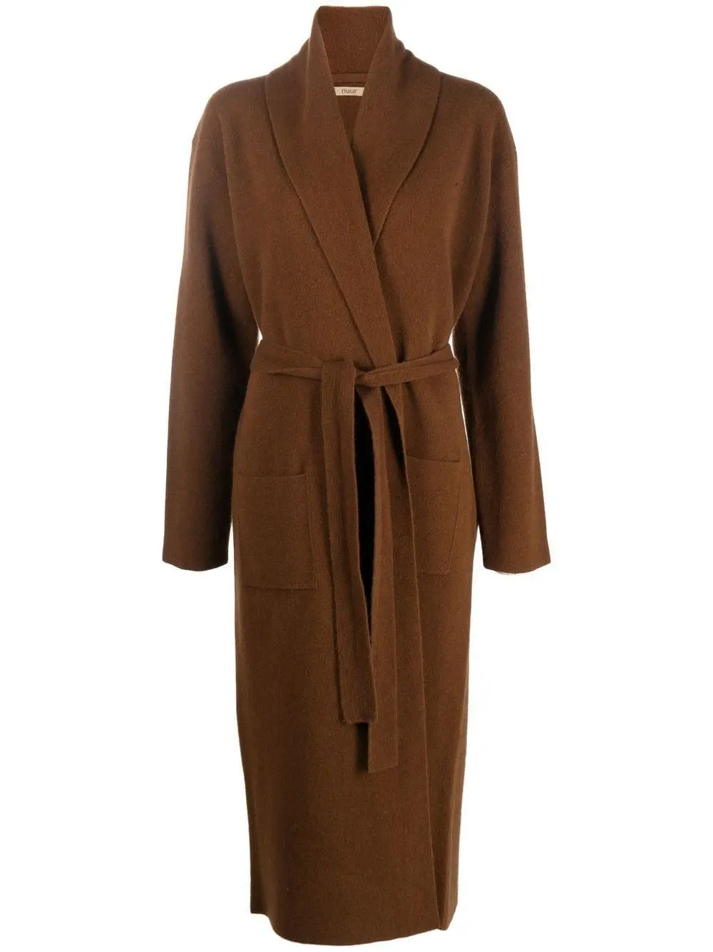 Harris Wharf London Brown Belted Clutch Coat