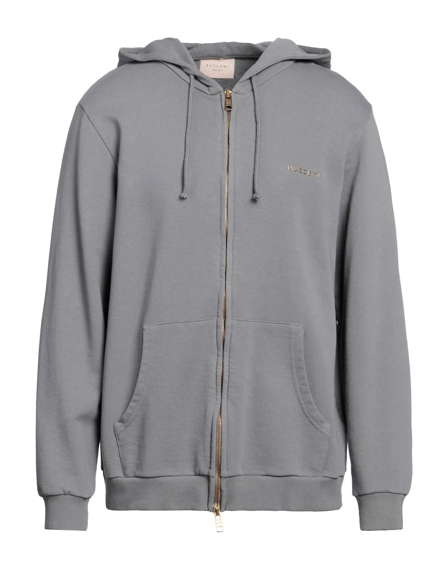 Buscemi logo-plaque cotton hoodie - Grey