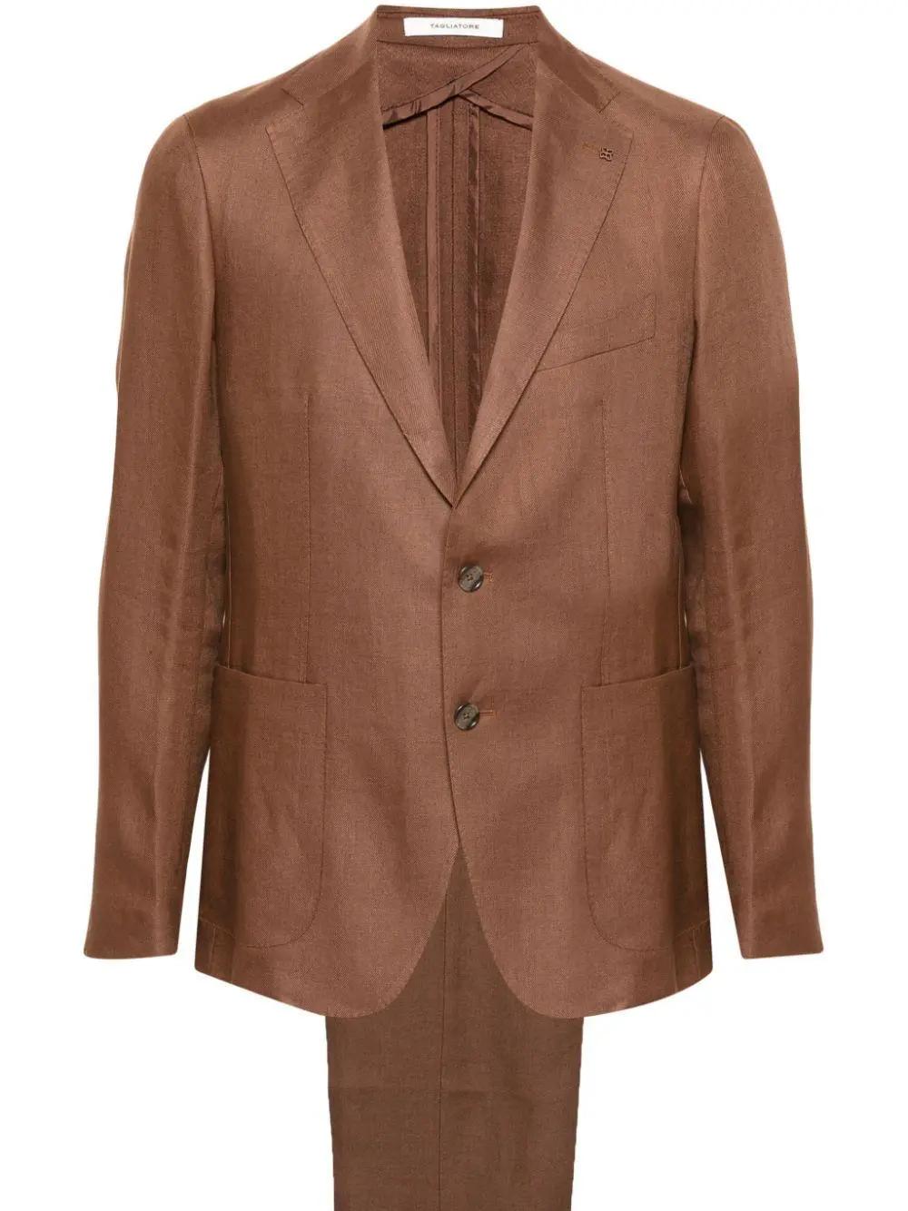 Tagliatore pinstriped single-breasted suit - Brown