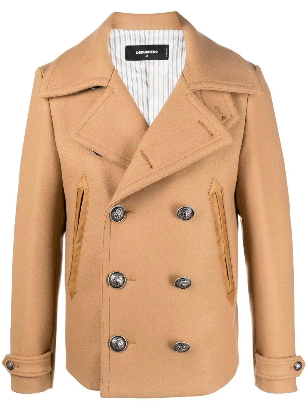 Dsquared2 text-print belted trench coat - Neutrals