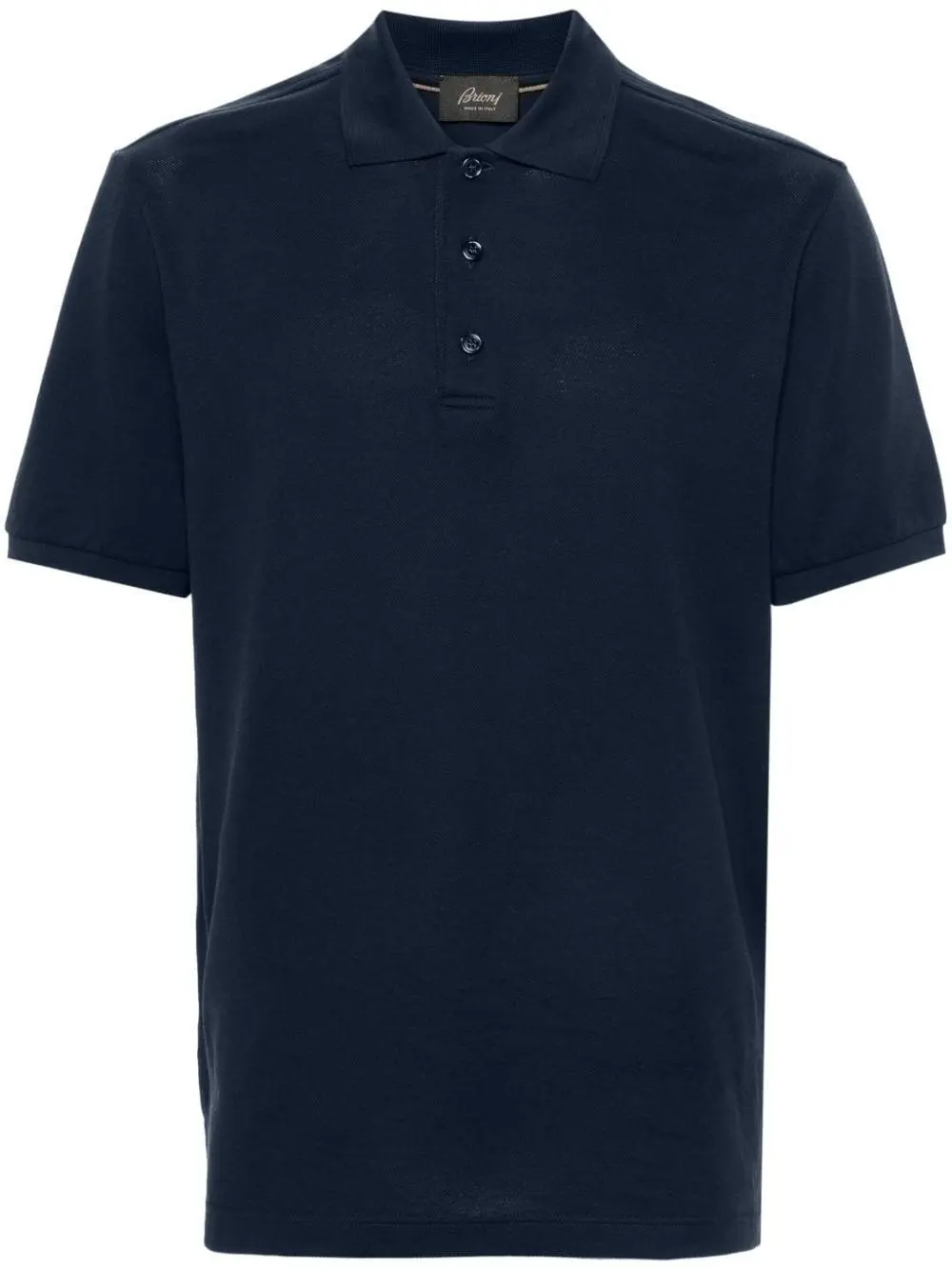 Brioni short-sleeves interlock polo shirt - Blue