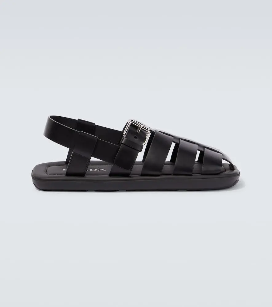 Prada leather sandals fashion