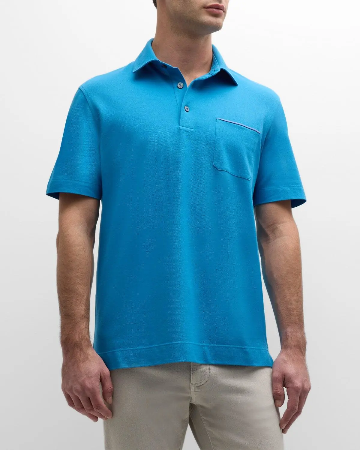 Ermenegildo Zegna Light Blue Polo Shirt SZ. popular XL MSRP: 595.00 *EUC