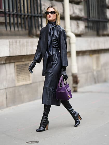 Venus Williams Looks Edgy in Leather Minidress & Louis Vuitton