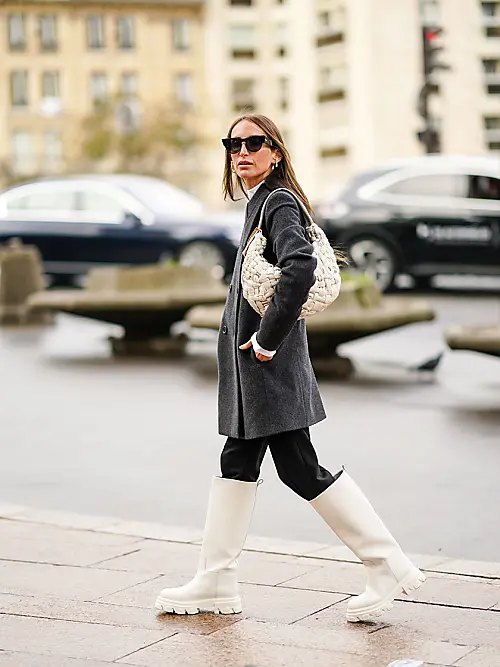 Bottes de pluie blanches fashion femme